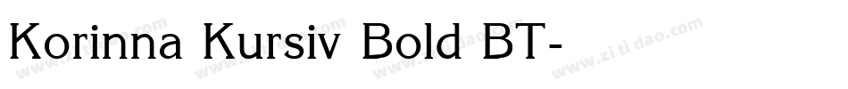 Korinna Kursiv Bold BT字体转换